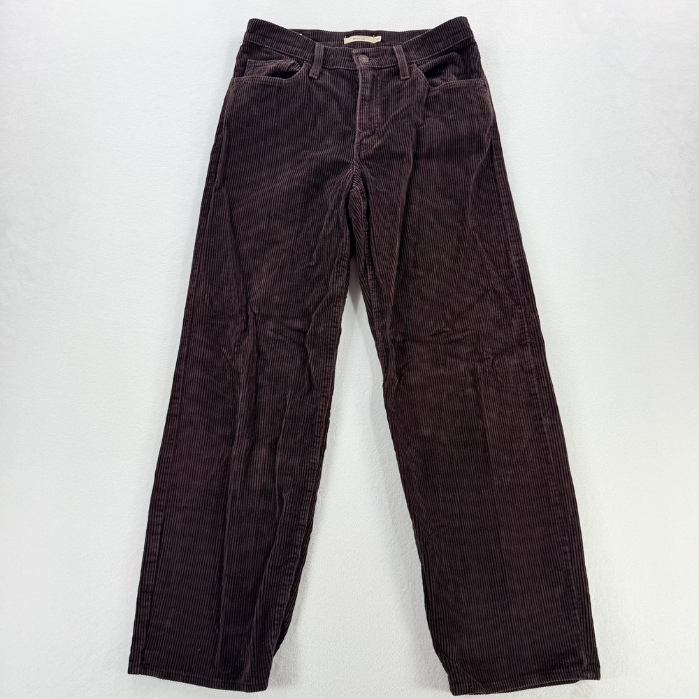 Levi's Pants Womens 27x32 Brown Baggy Dad Corduroy Straight Leg Relaxed Casual